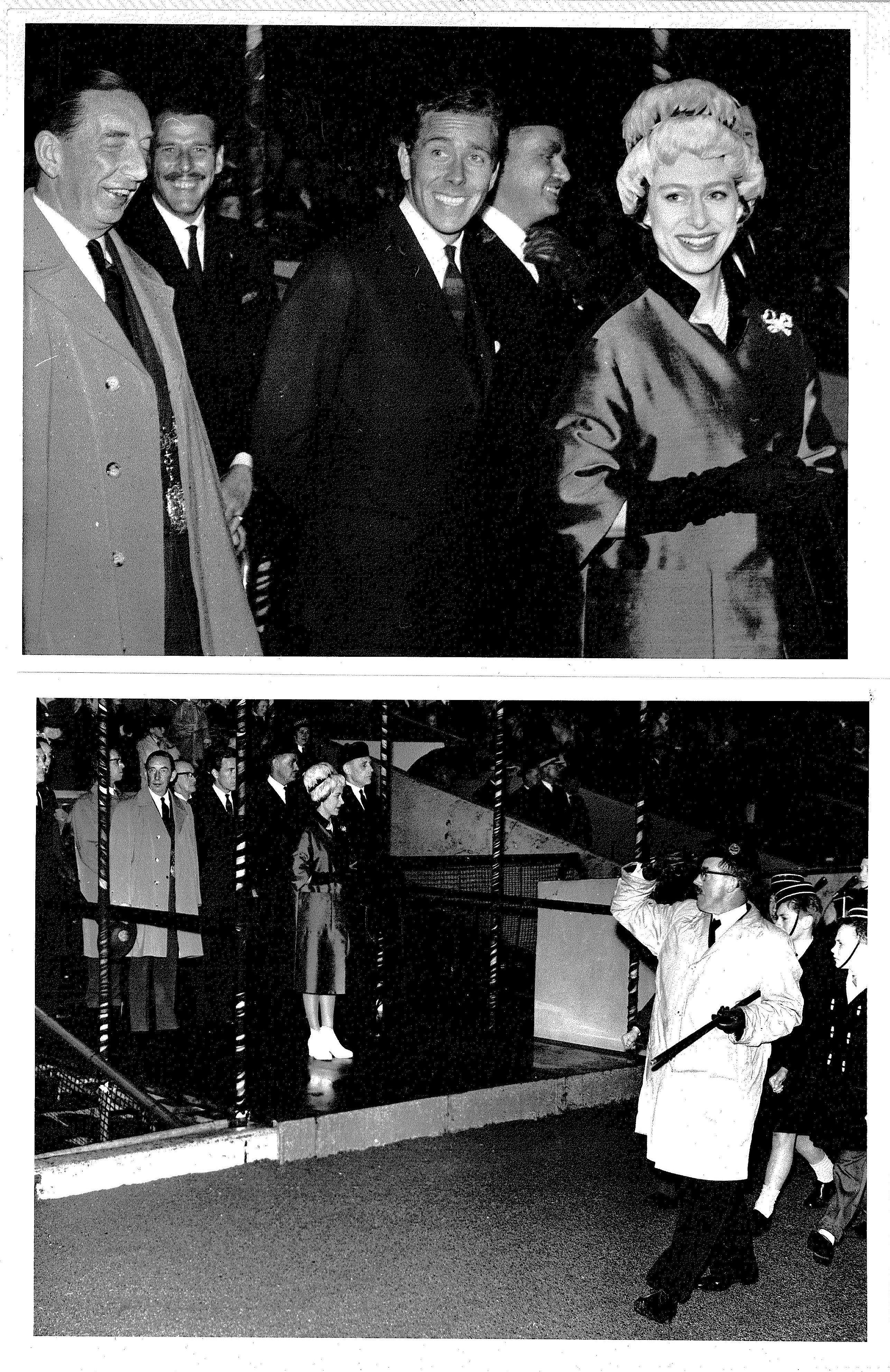 Princess Margaret Visits Glasgow Battalion at Ibrox Stadium in May 1963