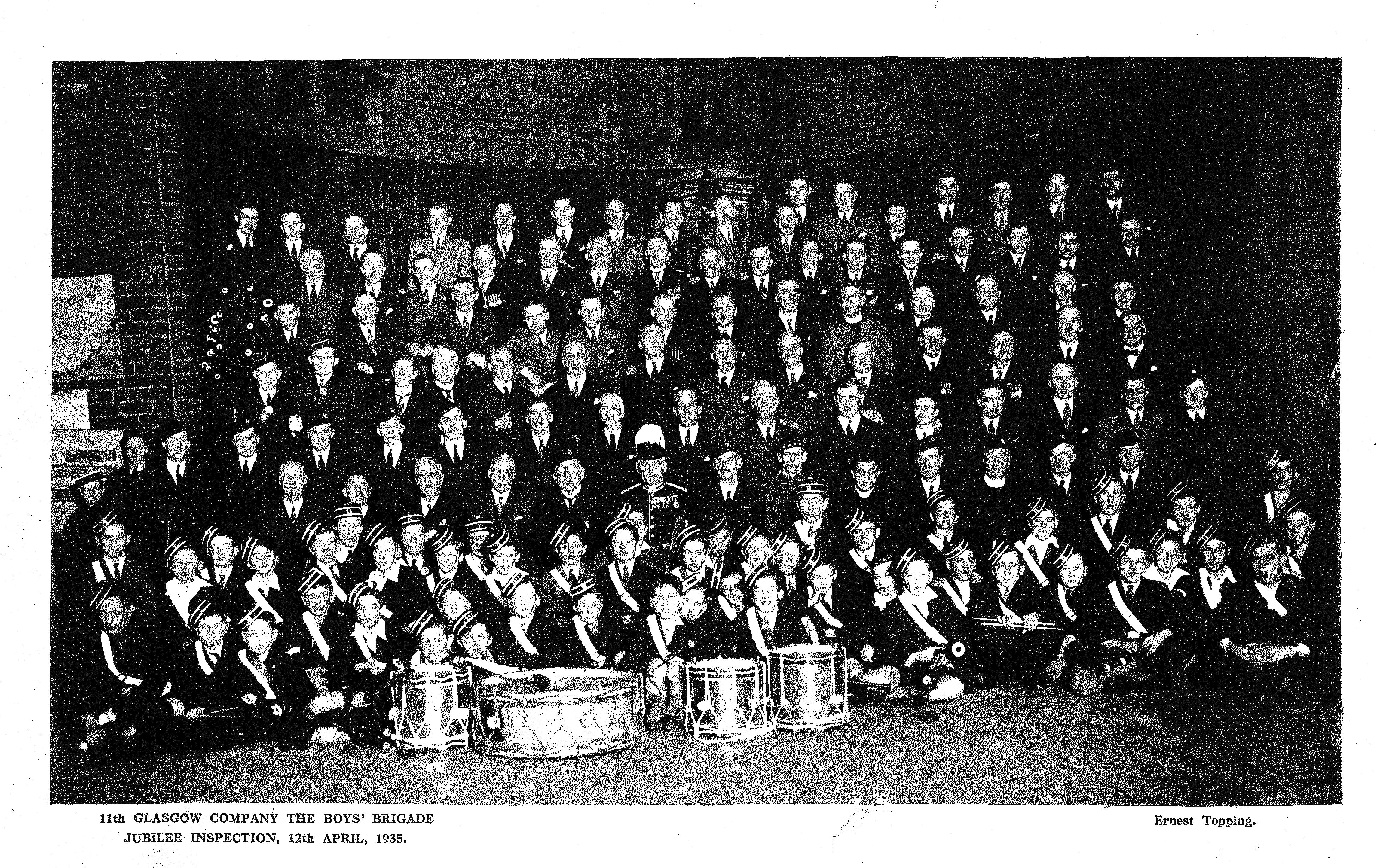 11th Glasgow Company Jubilee Inspection Photo, April 1935