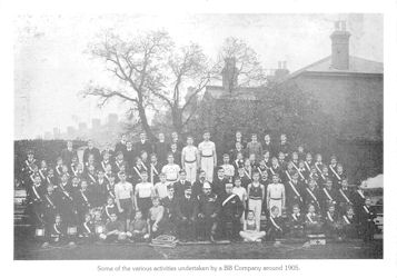 Boys' Brigade Group Photo, Showcasing Various Activities That Were Undertaken at the Time